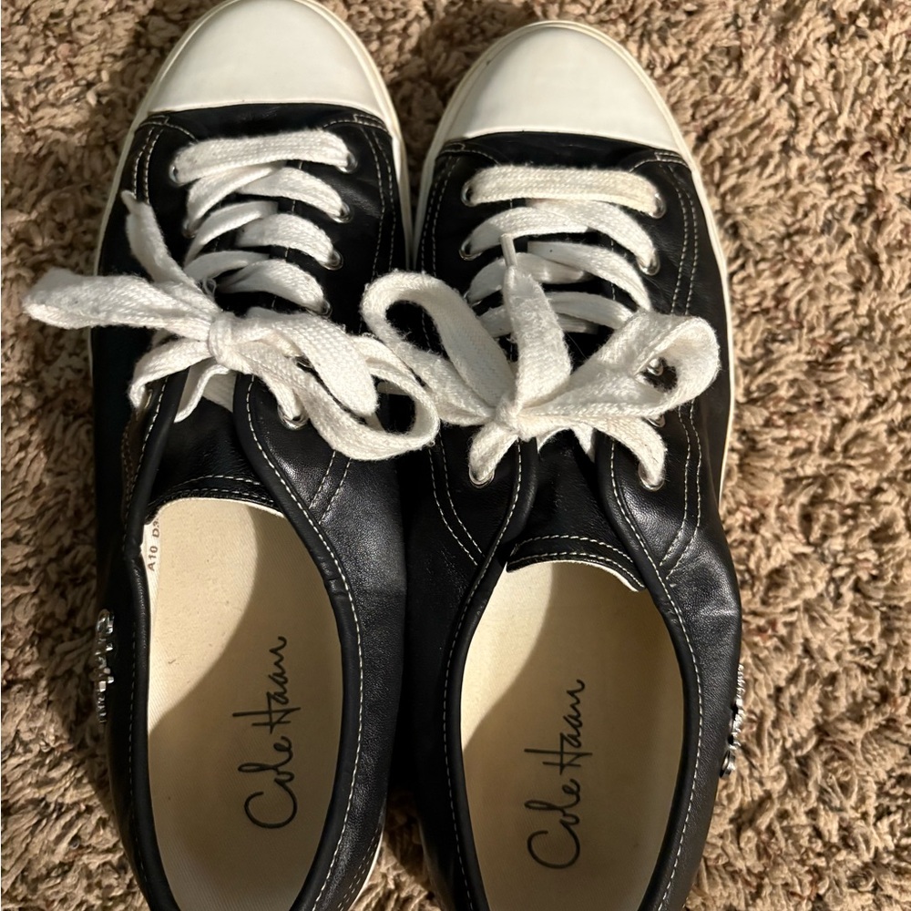 Cole Haan Women's Black and White Sneakers